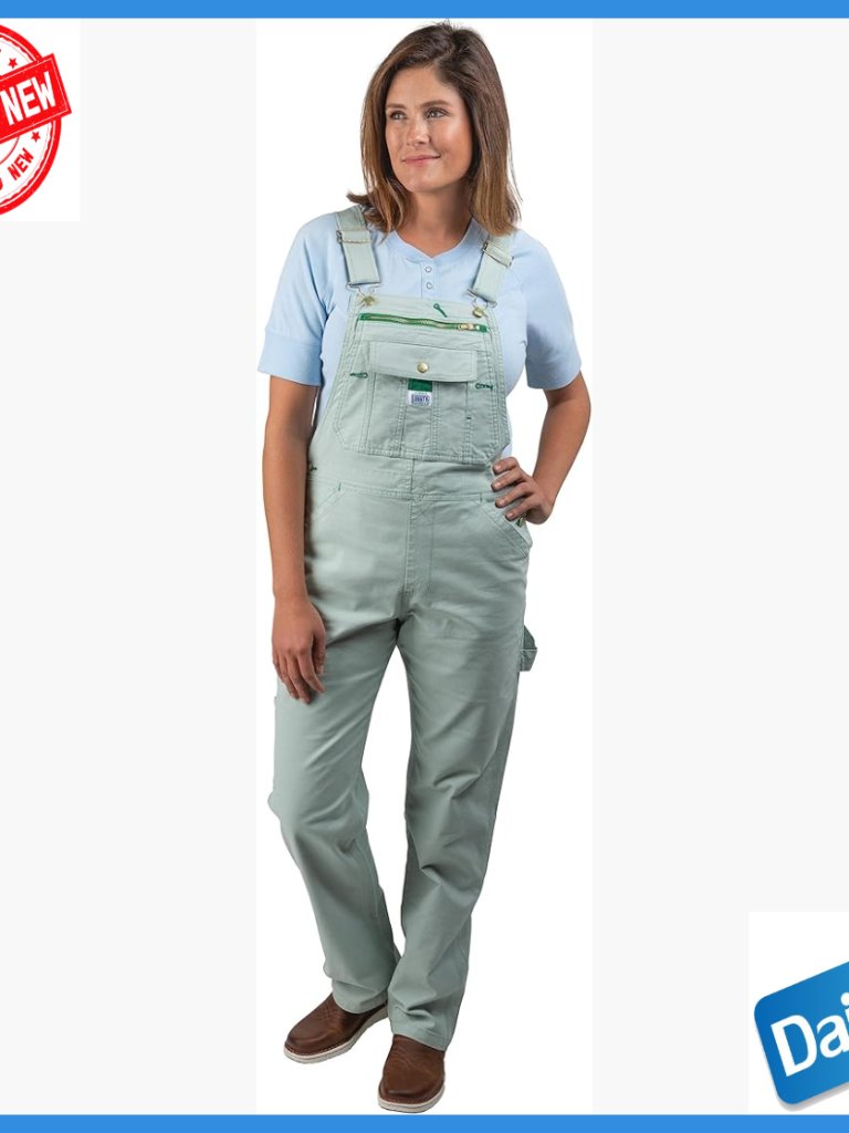 Relaxed Fit Cotton Overalls With Adjustable Straps And Zippered Fly